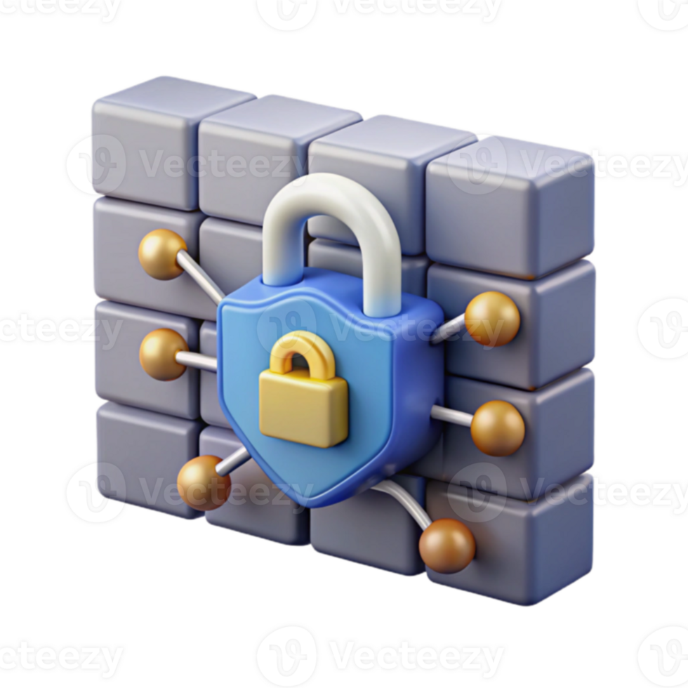 Enhanced Network Security Shield Lock Protection png
