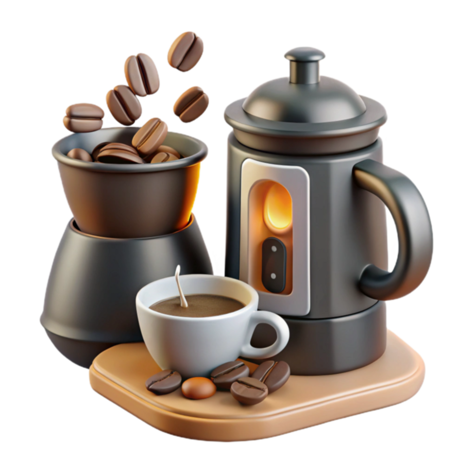Coffee Brewing A Cozy Cup and Warm Aroma png