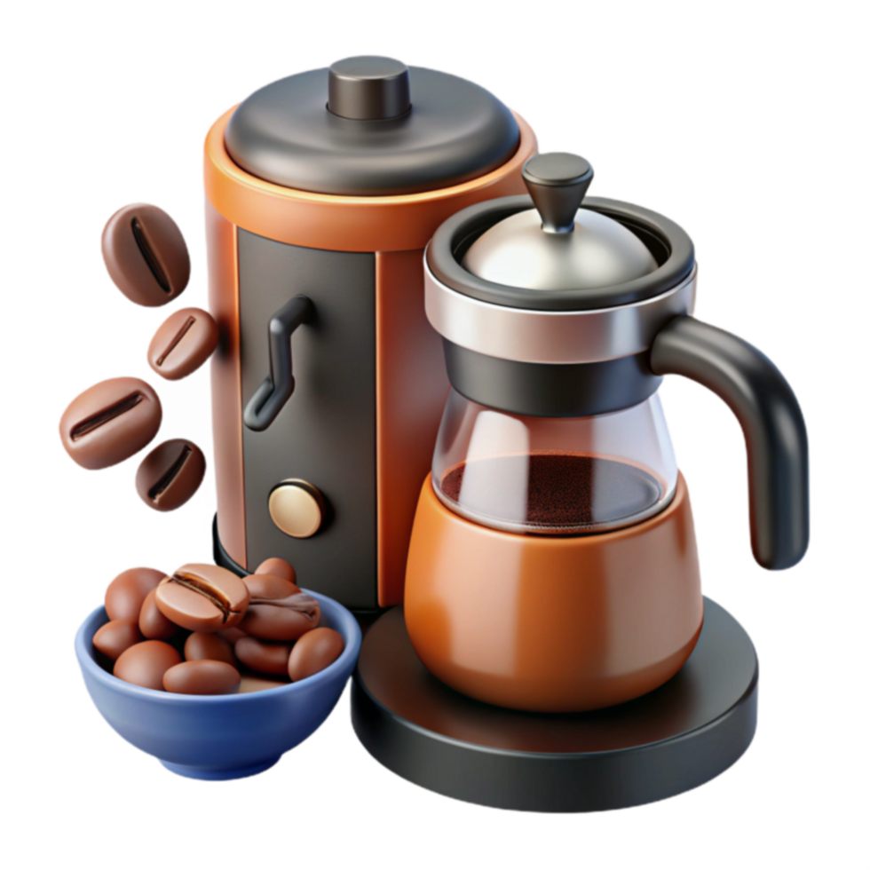 Coffee Maker Brewing Fresh Coffee at Home png