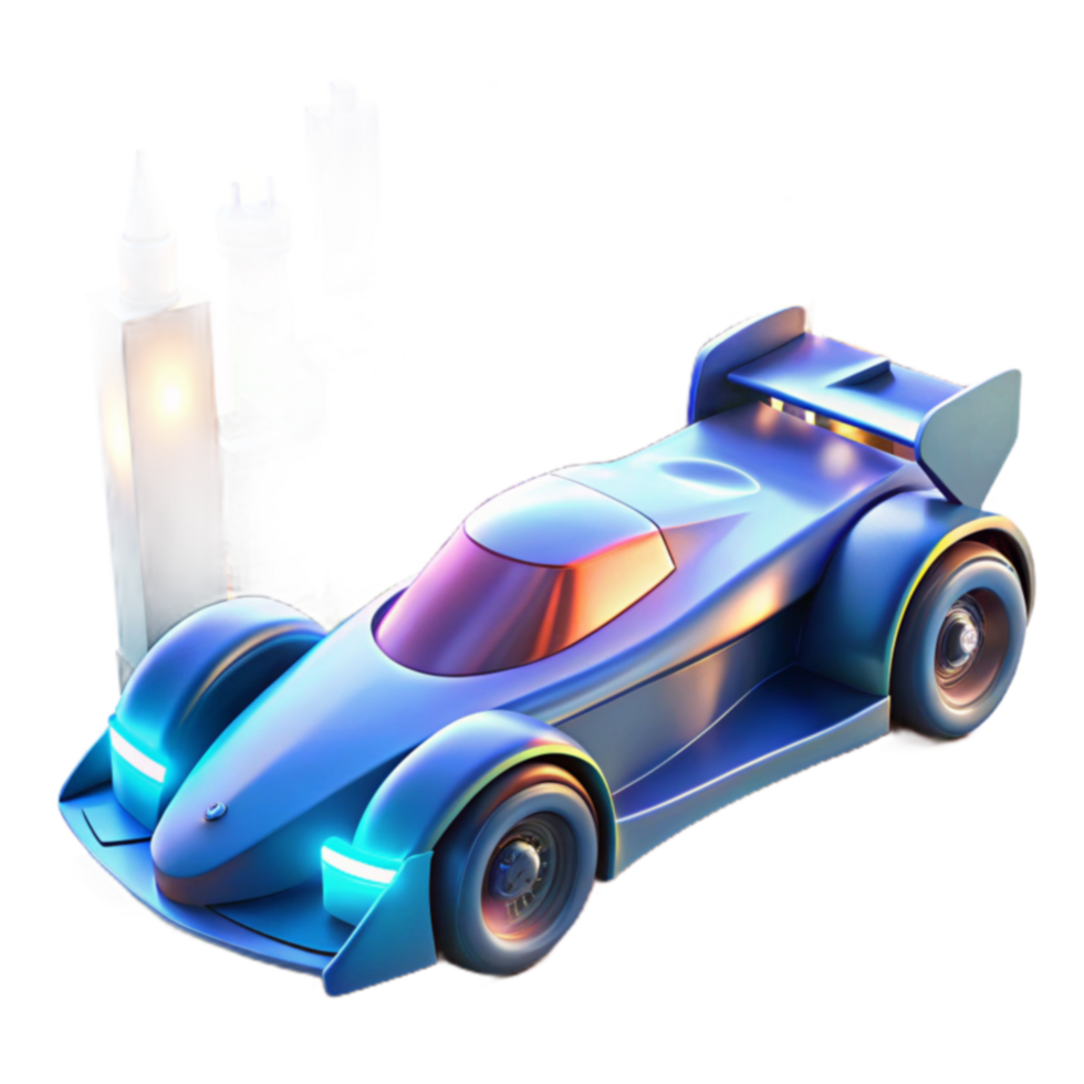 Futuristic City Racer High-Speed Vehicle Design png