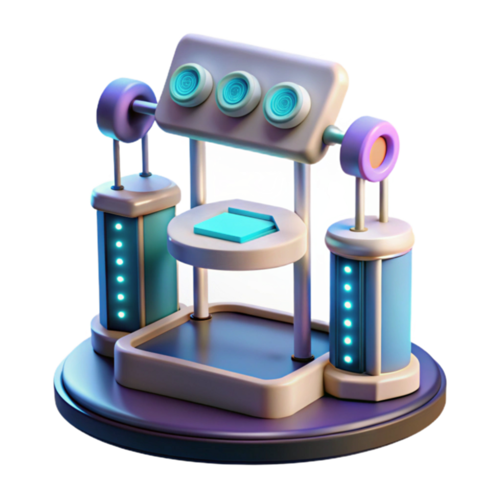 Futuristic 3D Printer Advanced Manufacturing Technology png