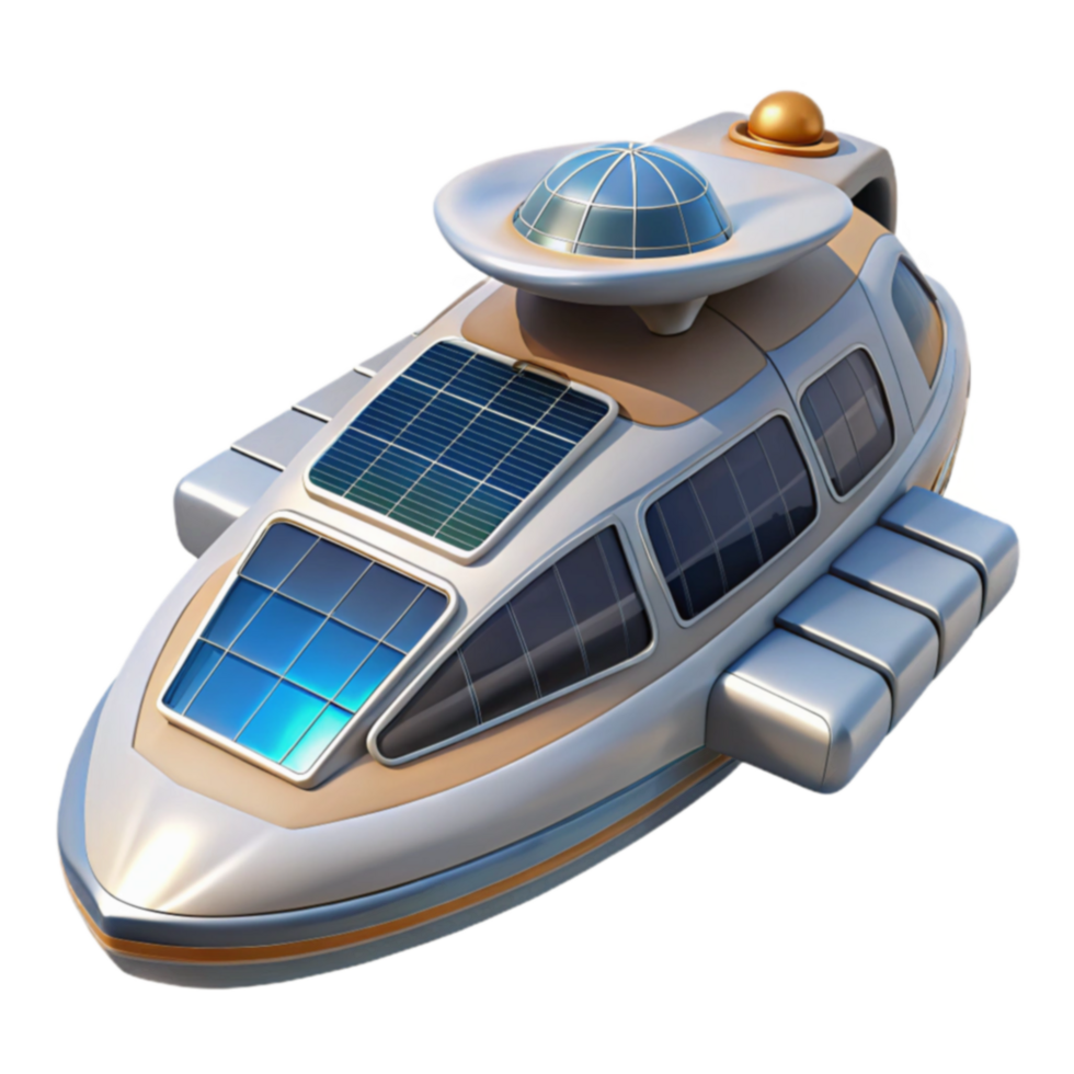 Solar-Powered Futuristic Spaceship Design png
