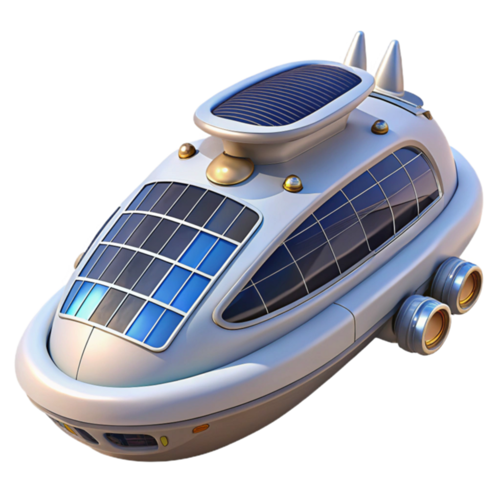 Futuristic Solar-Powered Vehicle Concept png