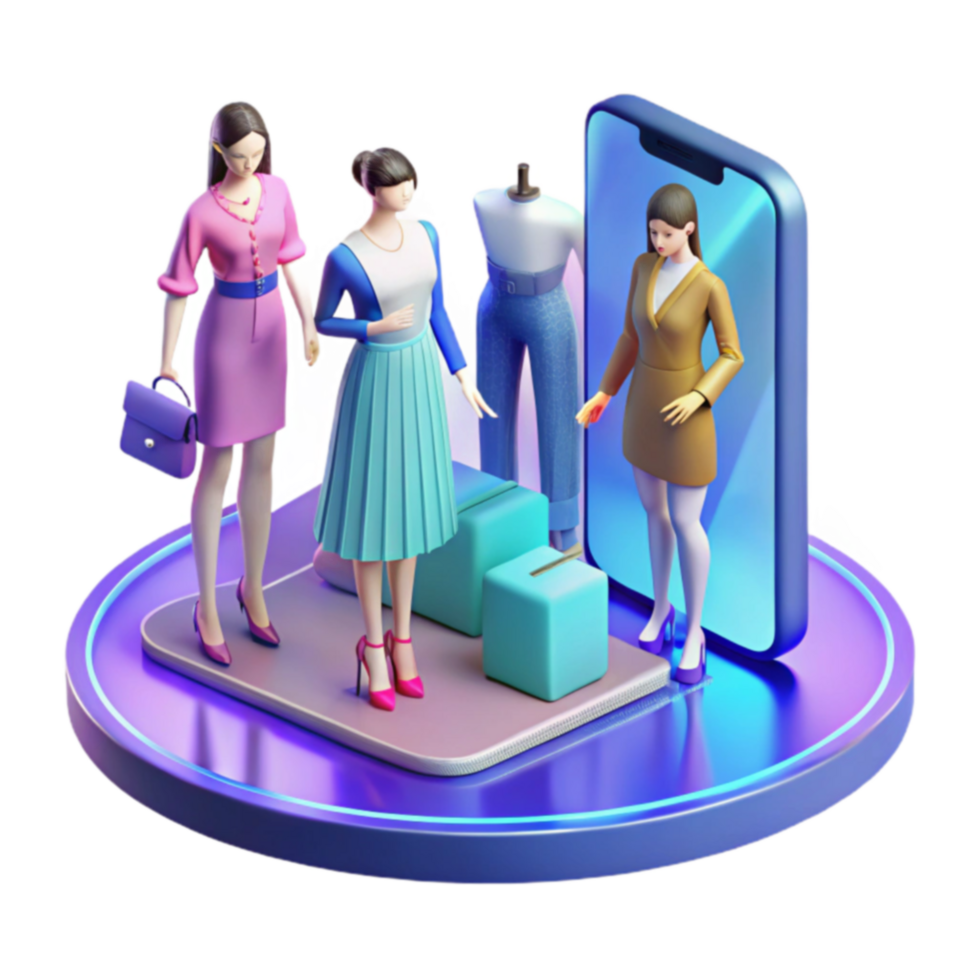 Virtual Fashion Try-On 3D Models Online Shopping png