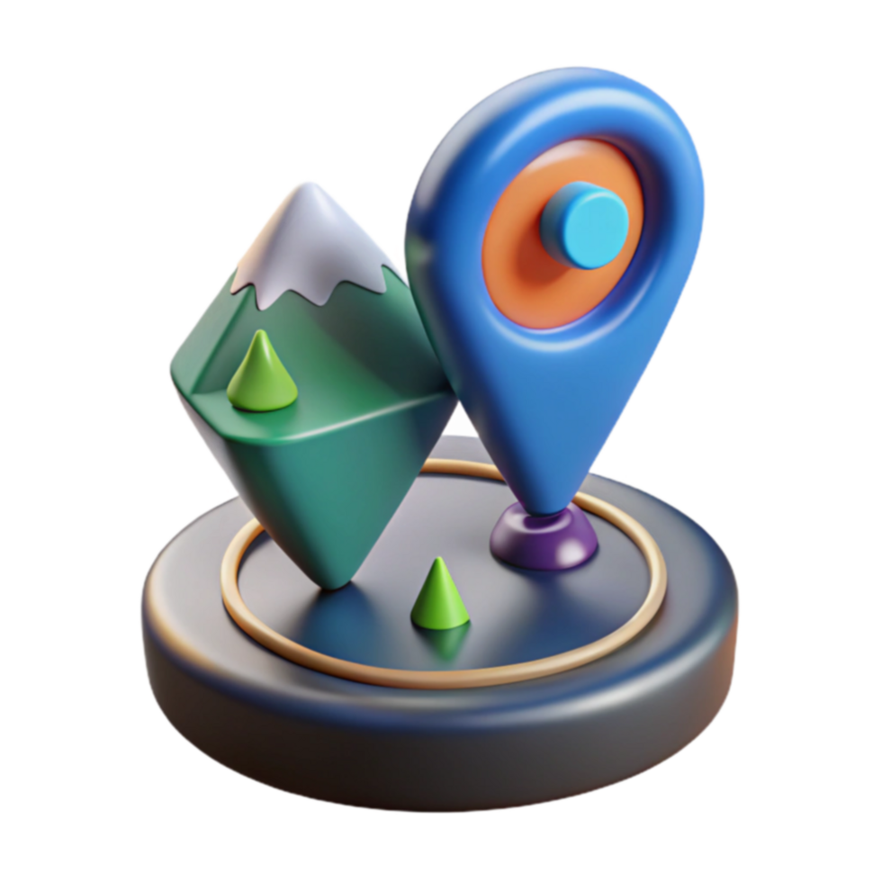 Discover Scenic Locations 3D Map Navigation png