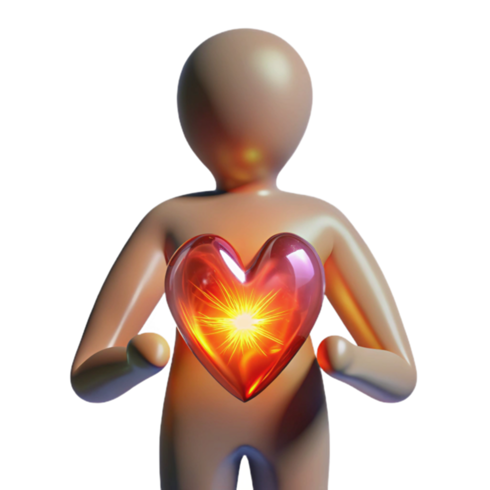 Inner Light A Glowing Heart of Compassion png