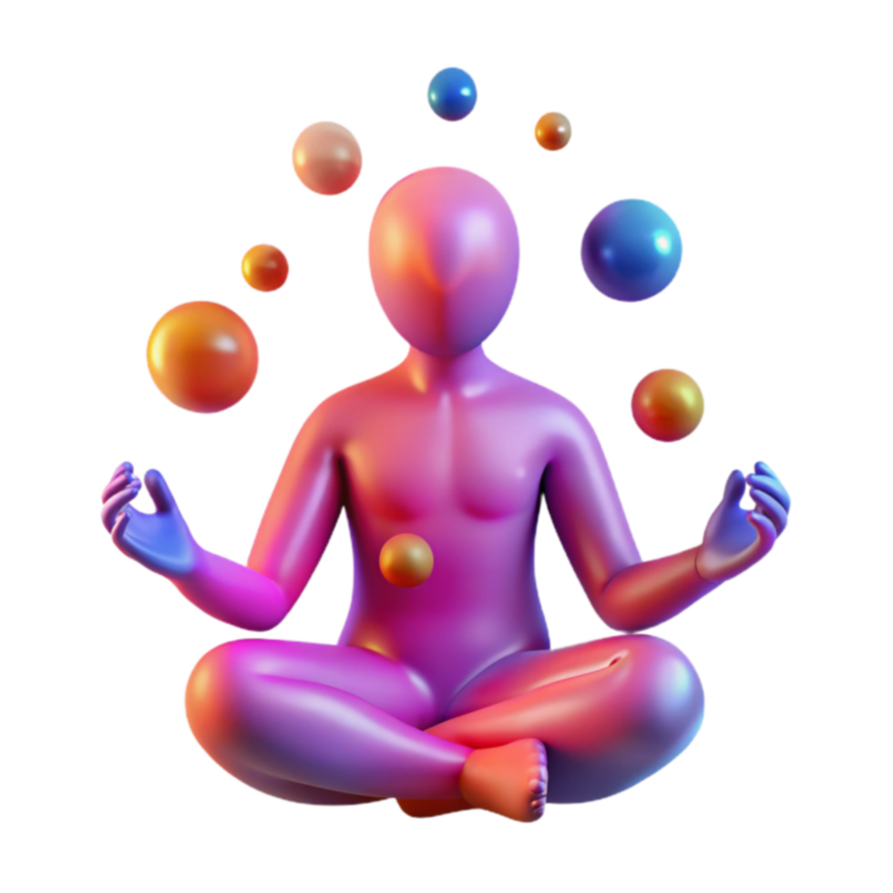 Mindfulness and Meditation Balancing Multiple Tasks png