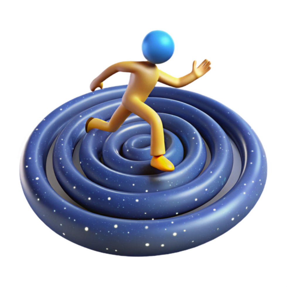 Running Through the Cosmic Spiral A Journey into the Universe png