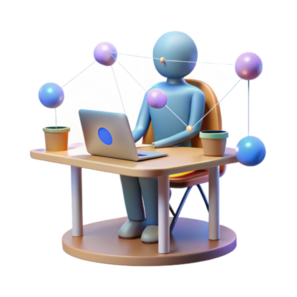 Remote Work Connected Productivity Global Collaboration png