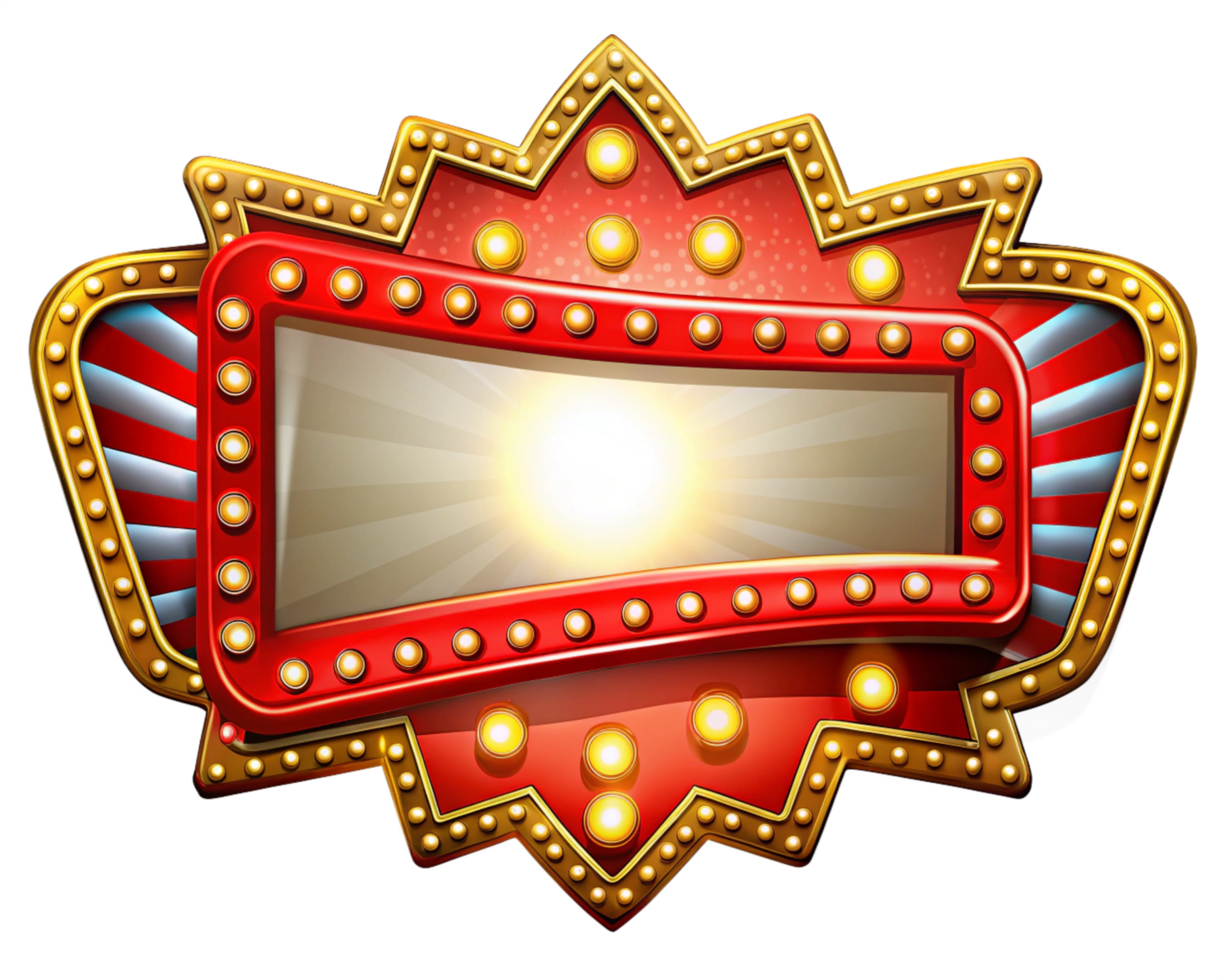 Blank marquee sign for promotional display png