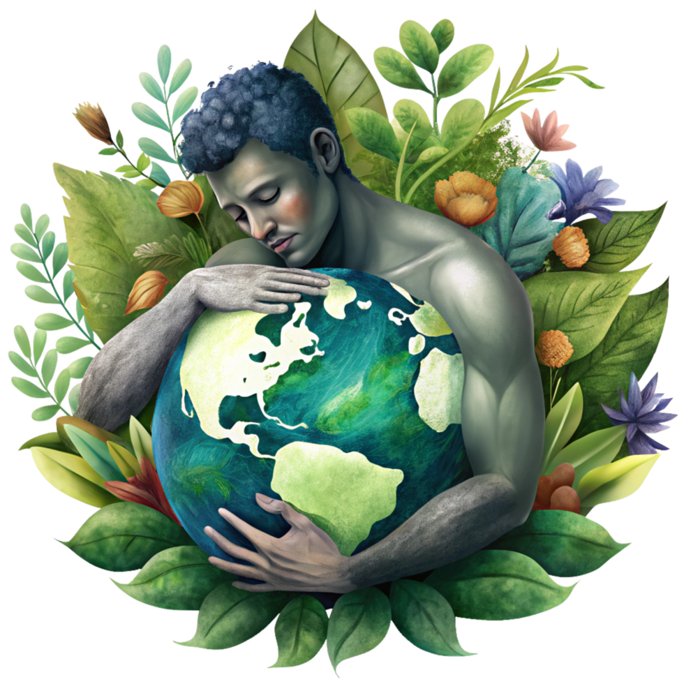 Man symbolizing global love and responsibility png