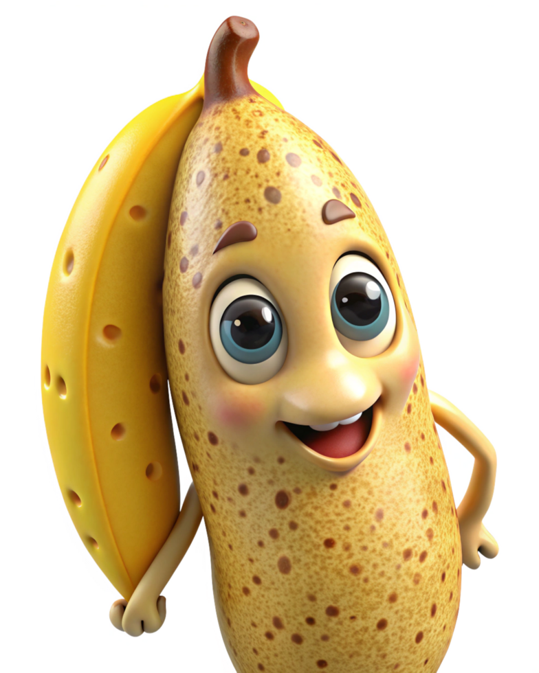 Banana mascot having fun at a party png