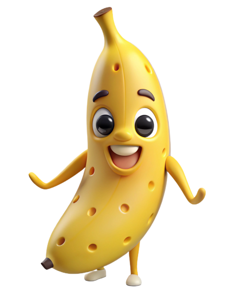 Cute banana character holding a juice box png