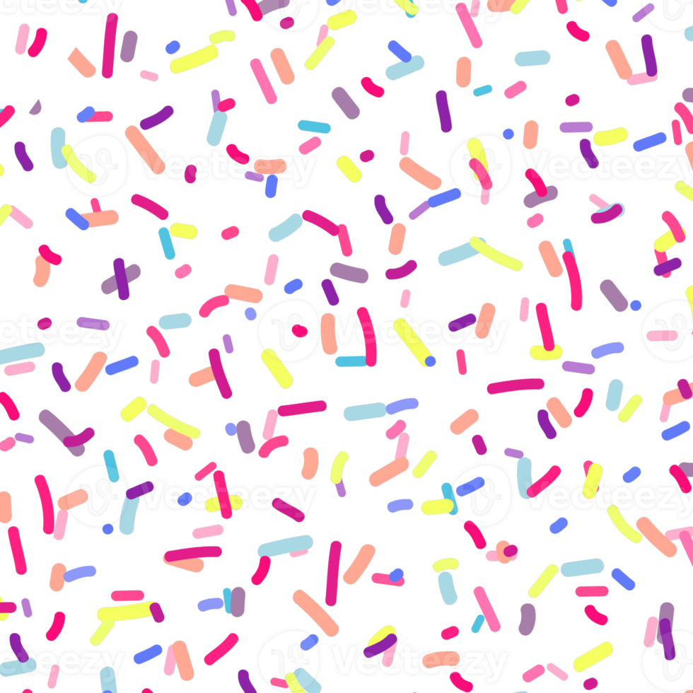 a colorful confetti pattern on a transparent background png