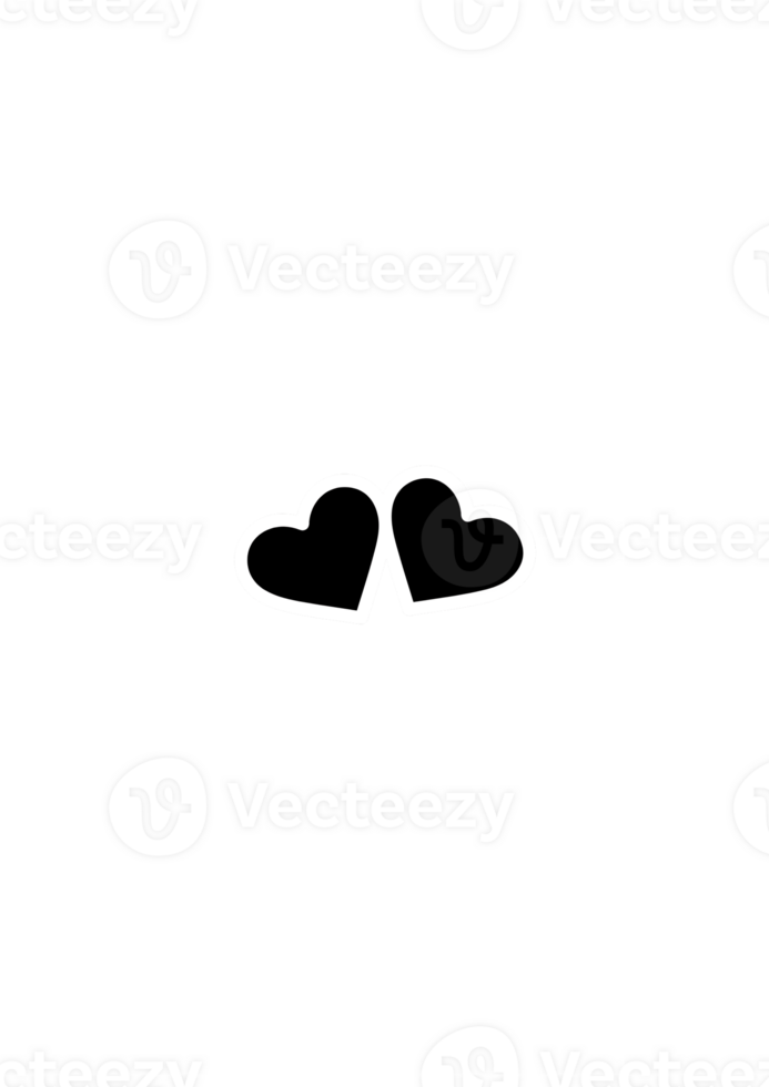 Two Interlocking Hearts Graphic png
