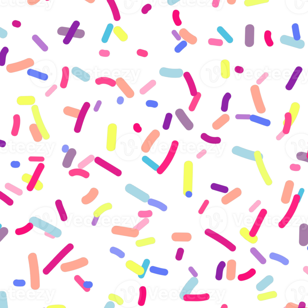 multicolored pattern of bright sprinkles for doughnuts png