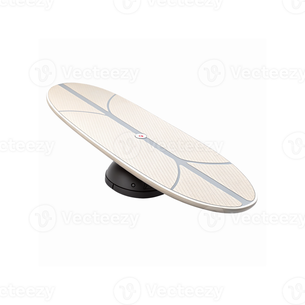 Modern Balance Board Fitness Equipment for Home Exercise in Beige and Gray Design with Black Base png