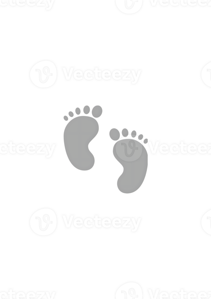Minimalist Baby Footprints Illustration png