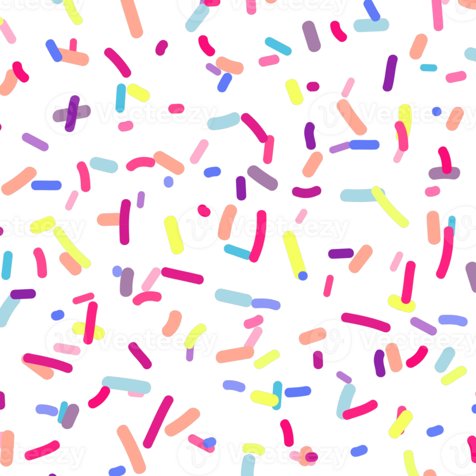 Bright sprinkles on transparent background png