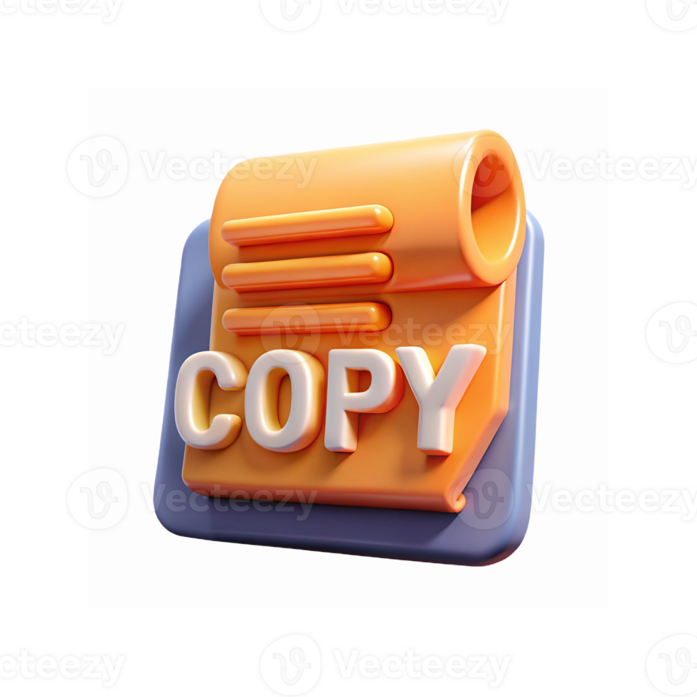 3D Rendered Orange and Blue Icon with Copy Text Design for Digital Applications png