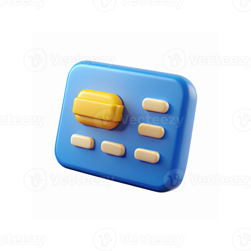 Blue and Yellow 3D Toggle Button Icon with Minimalist Design on Transparent Background for UI Elements png