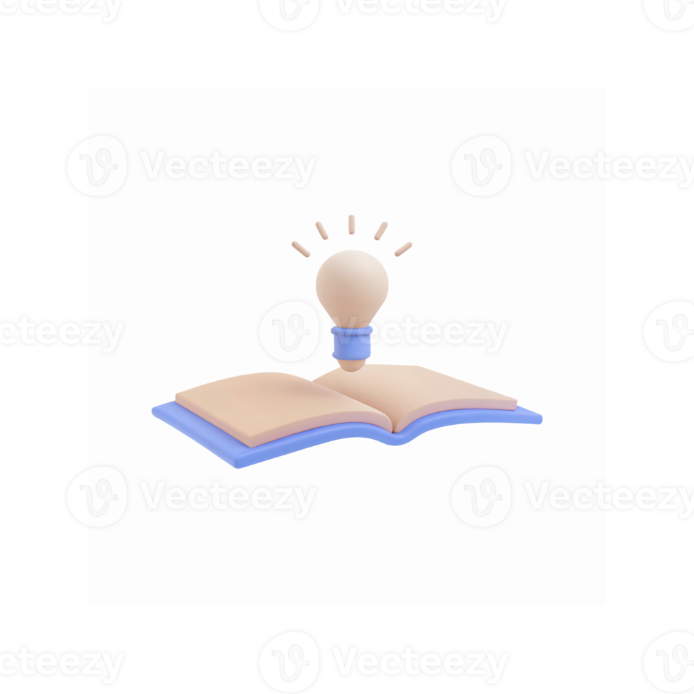 Open Book With Glowing Light Bulb Concept Of Knowledge Learning Education Creativity Transparent Background png