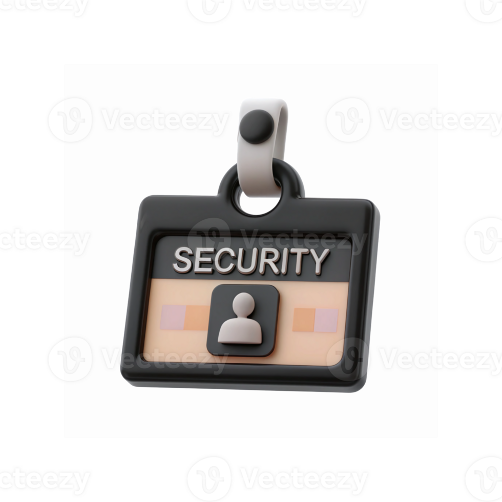 Black and Beige Security Badge Icon with User Symbol for Identification and Safety Applications png