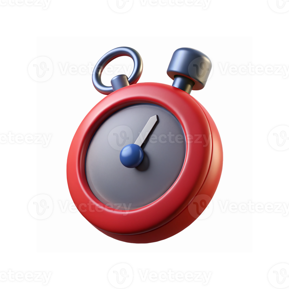 Red And Blue Stopwatch With Modern Digital Design Isolated On Transparent Background png