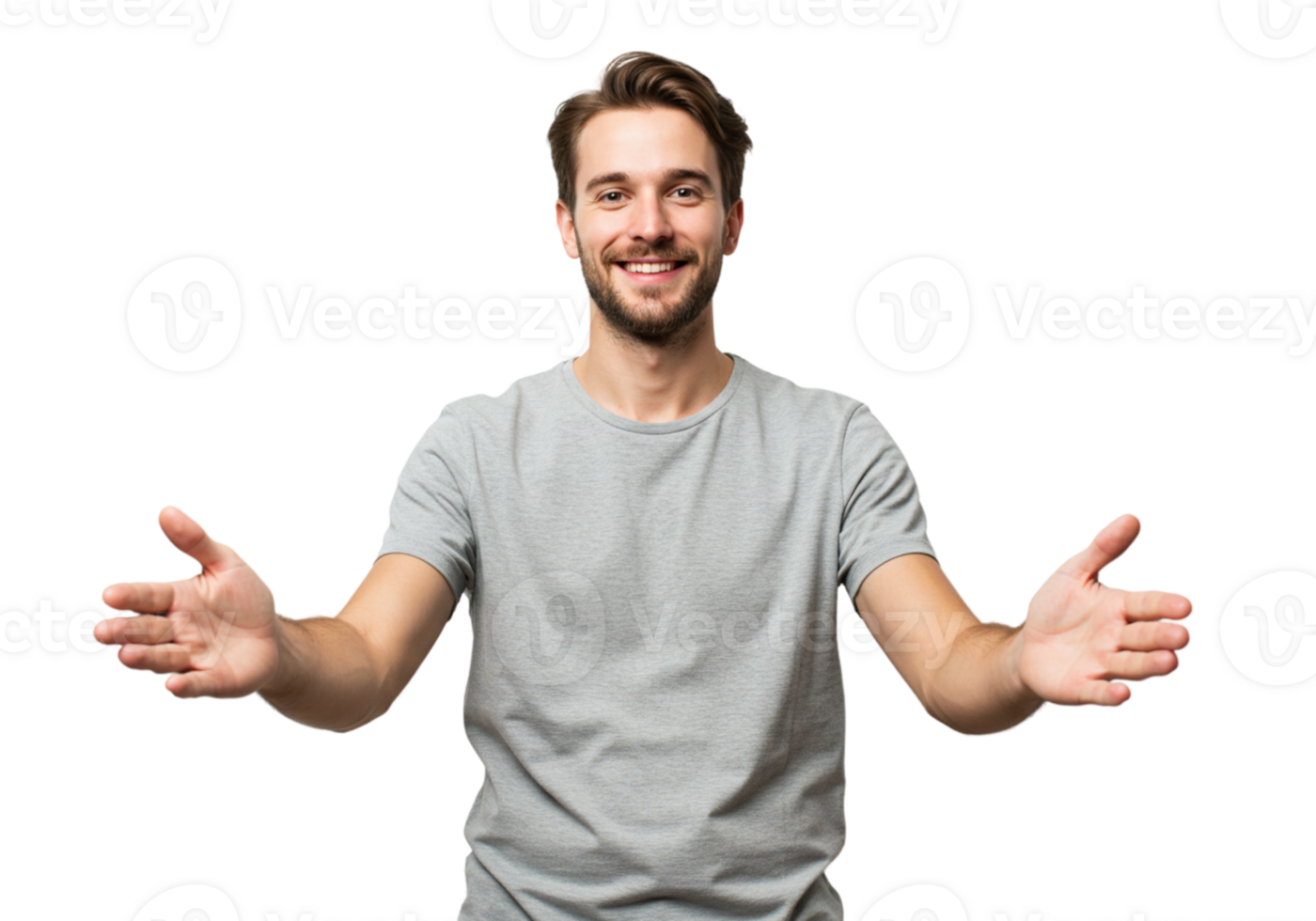 Friendly Smiling Man Inviting Gesture Open Arms Welcome Male Happy Black Model Happy Adult Young png