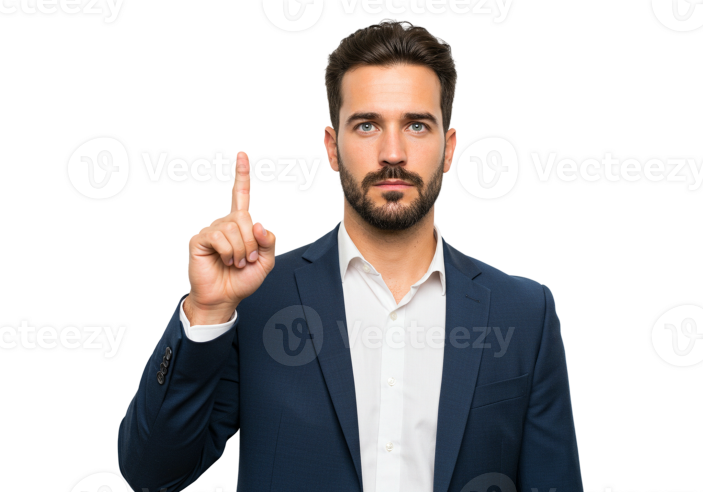 Confident Businessman Gesturing Idea Concept Professional Portrait Studio Shot Background suit male png