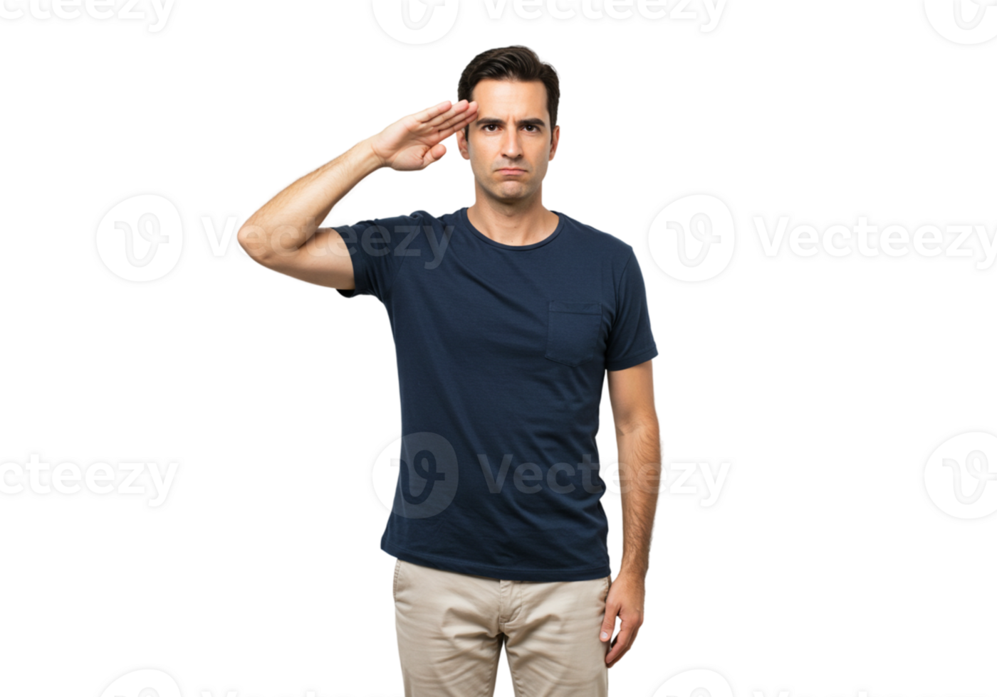 Man Saluting Respectful Gesture Formal Portrait Studio Shot Male Pose Adult Image Photo Black Model png