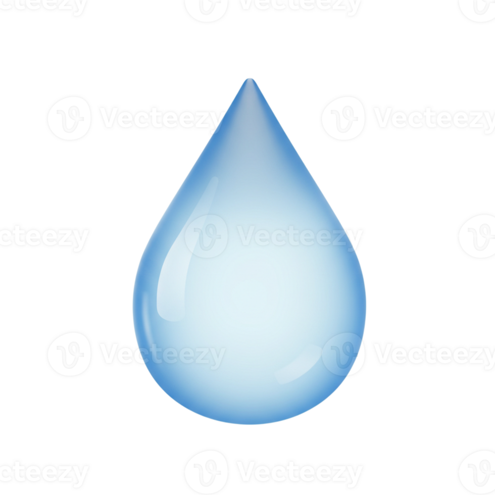 Single Blue Water Drop Isolated on Black Background Clean Design Pure Shiny Fluid Image Liquid png