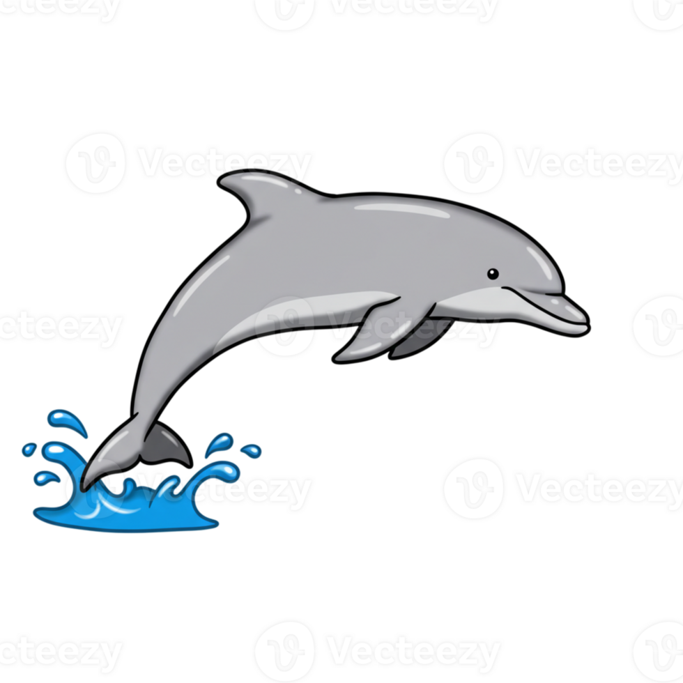 Playful Gray Dolphin Leaping Ocean Water Splash Fun Sea Jump Cute Image Happy Happy Marine Mammal png