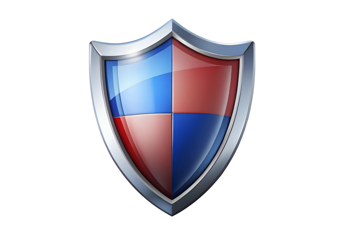 A shield with red, blue and white colors png