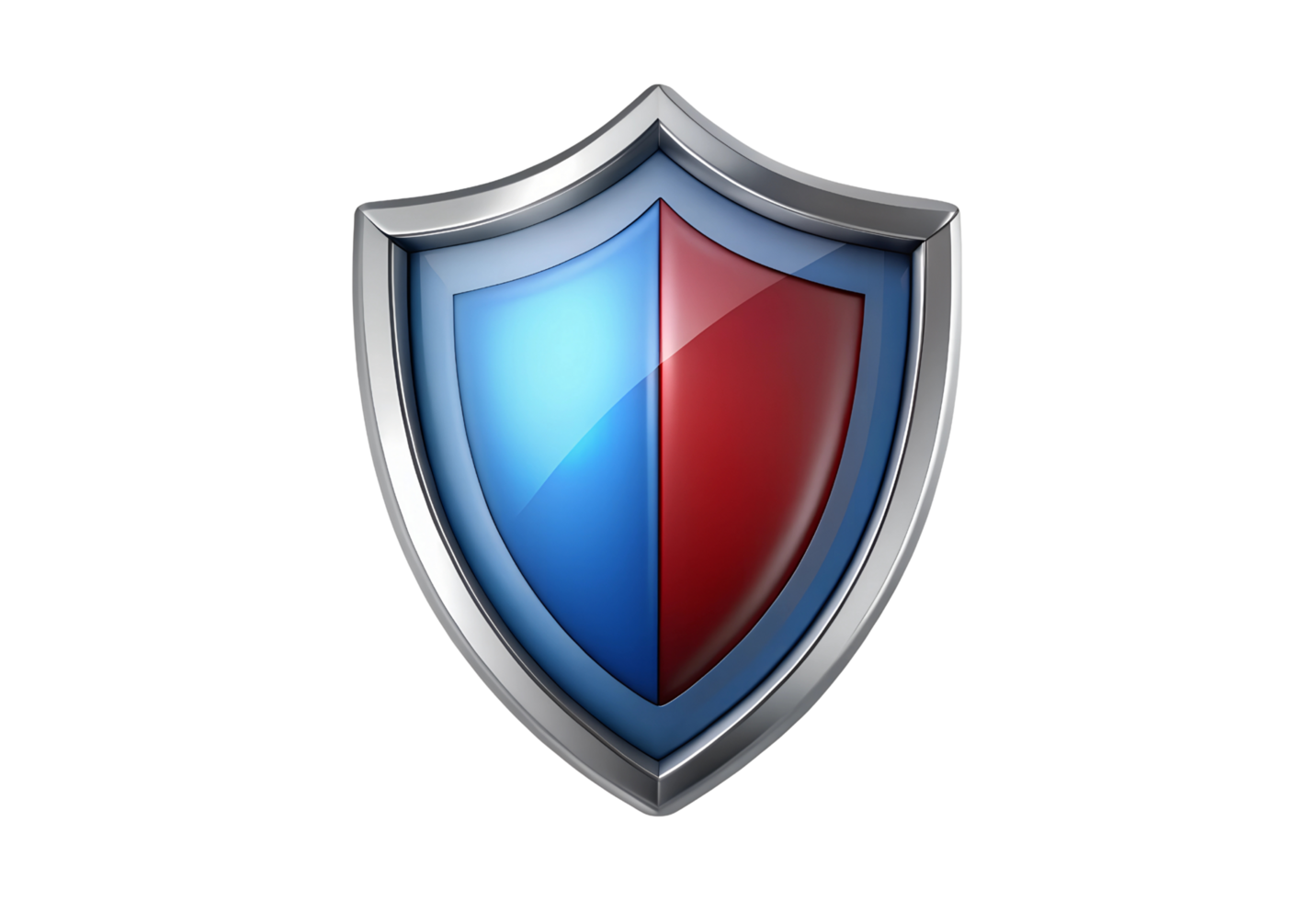 A shield with red and blue colors on it png