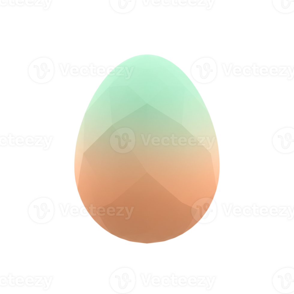 Abstract Pastel Egg Low Poly Geometric Design Illustration Art Shape Color Ombre Image Modern Spring png