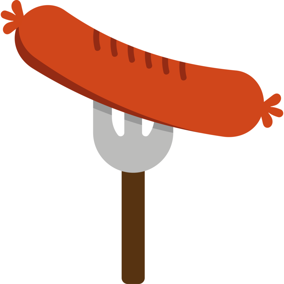 sausage in a fork png