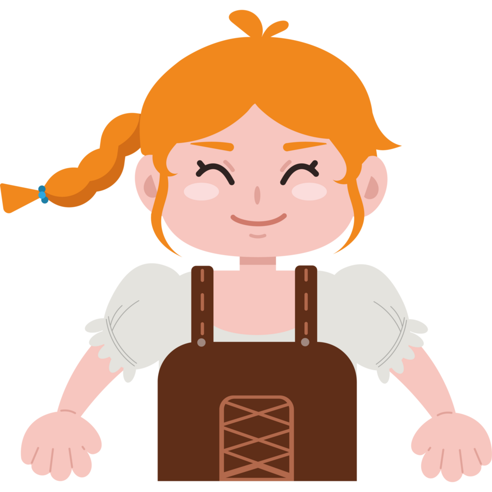 bavarian girl character icon png