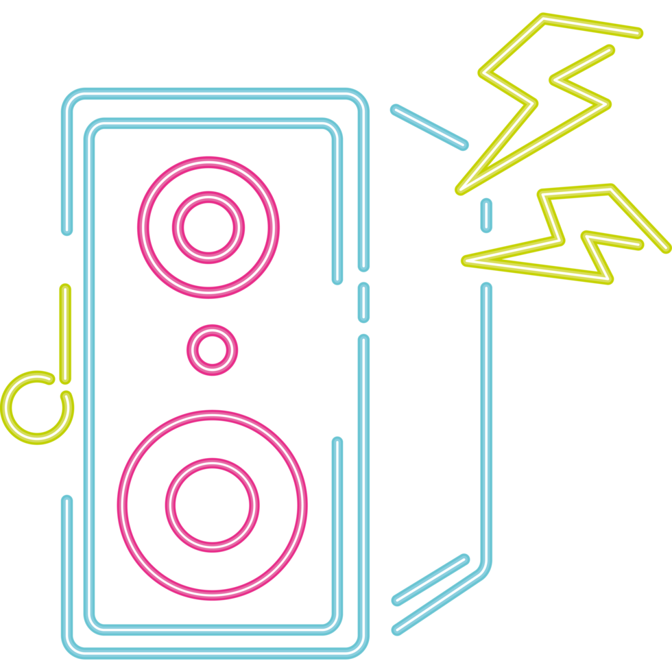 speaker music neon modern icon png