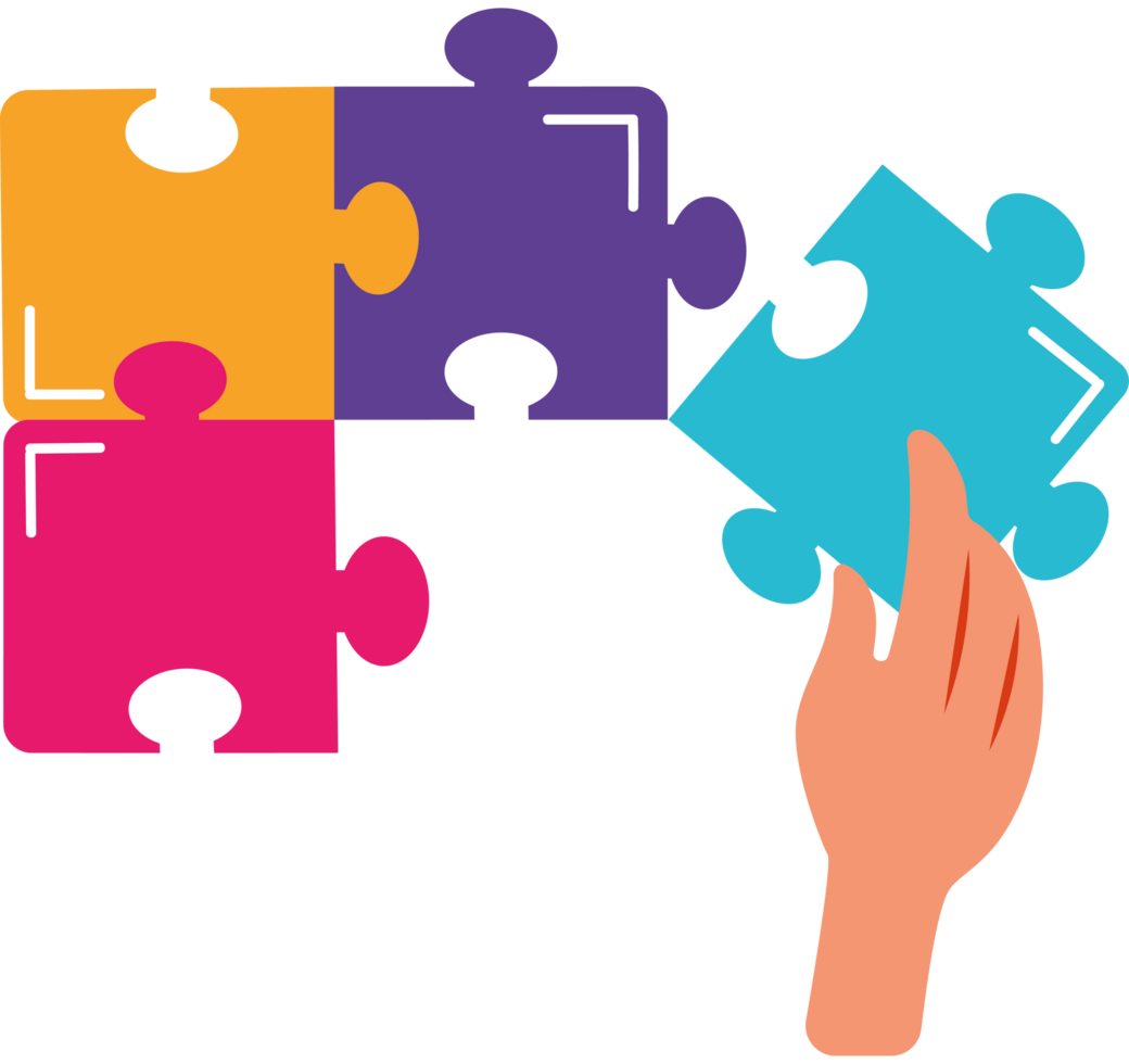 puzzle pieces with hand png