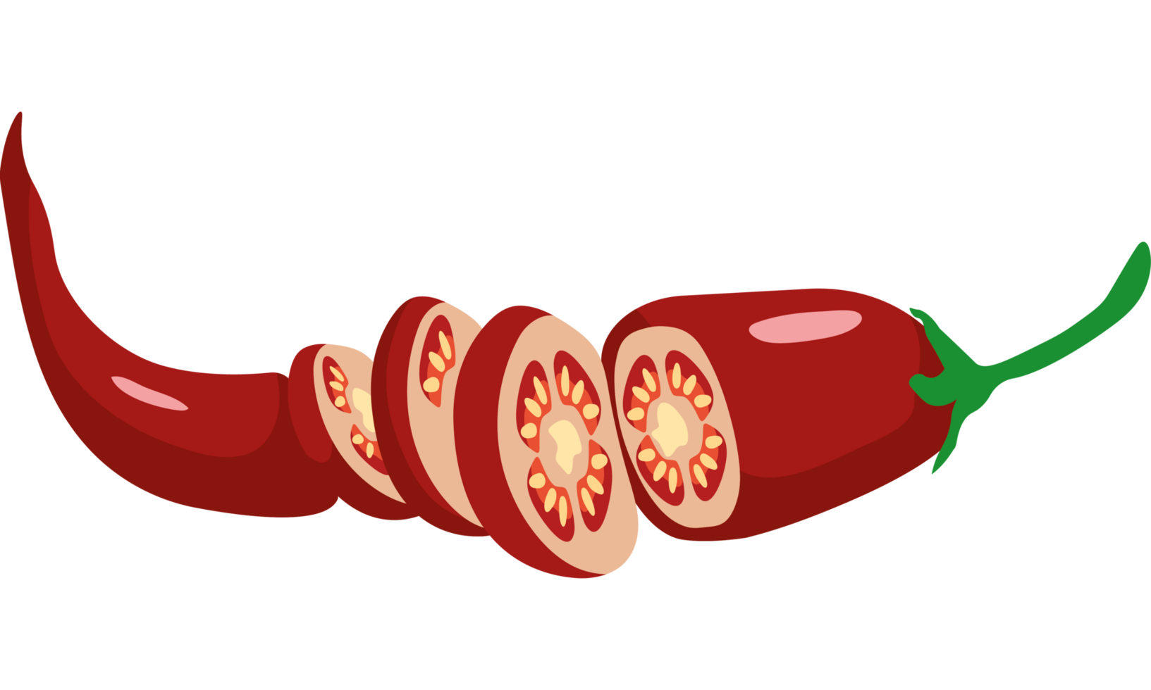 half jalapeno vegetable png