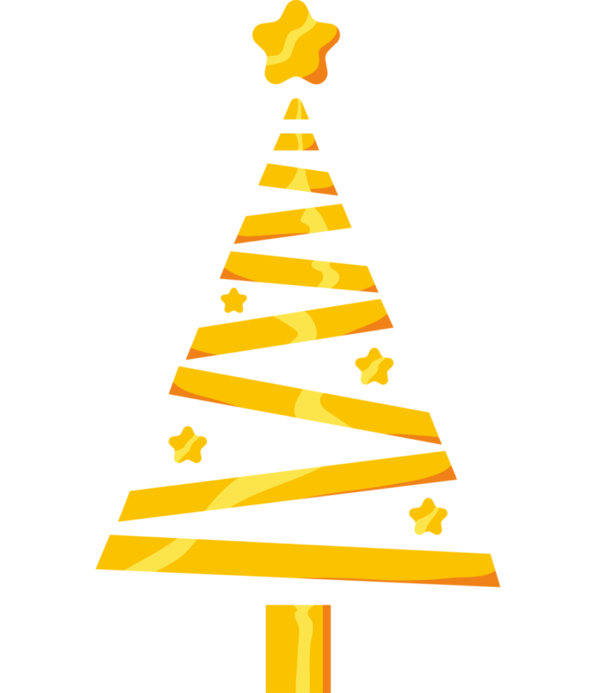 christmas golden tree glowing png