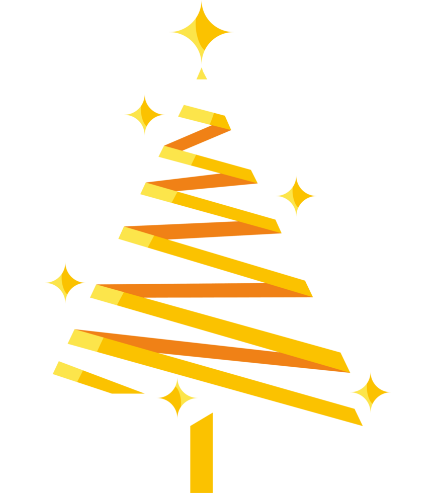christmas golden tree and star png