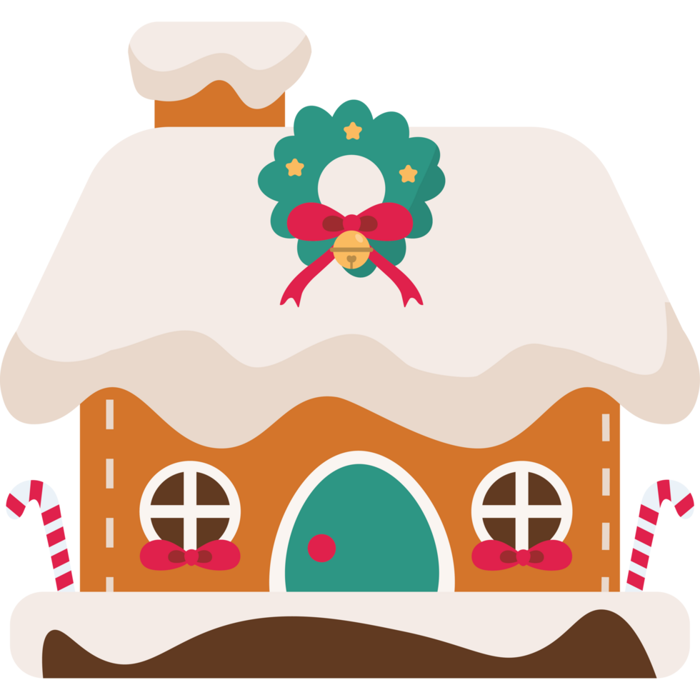 christmas house with chimney png