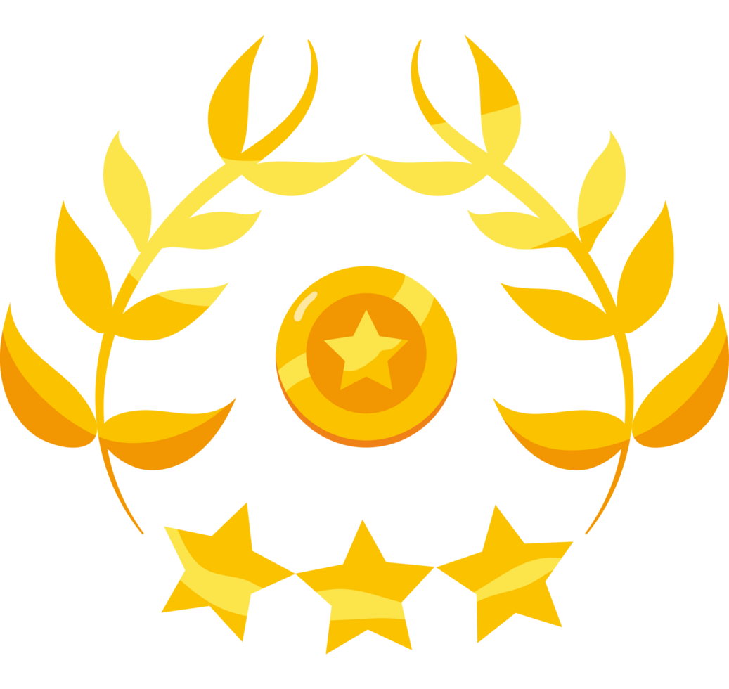 star medal and leaf png