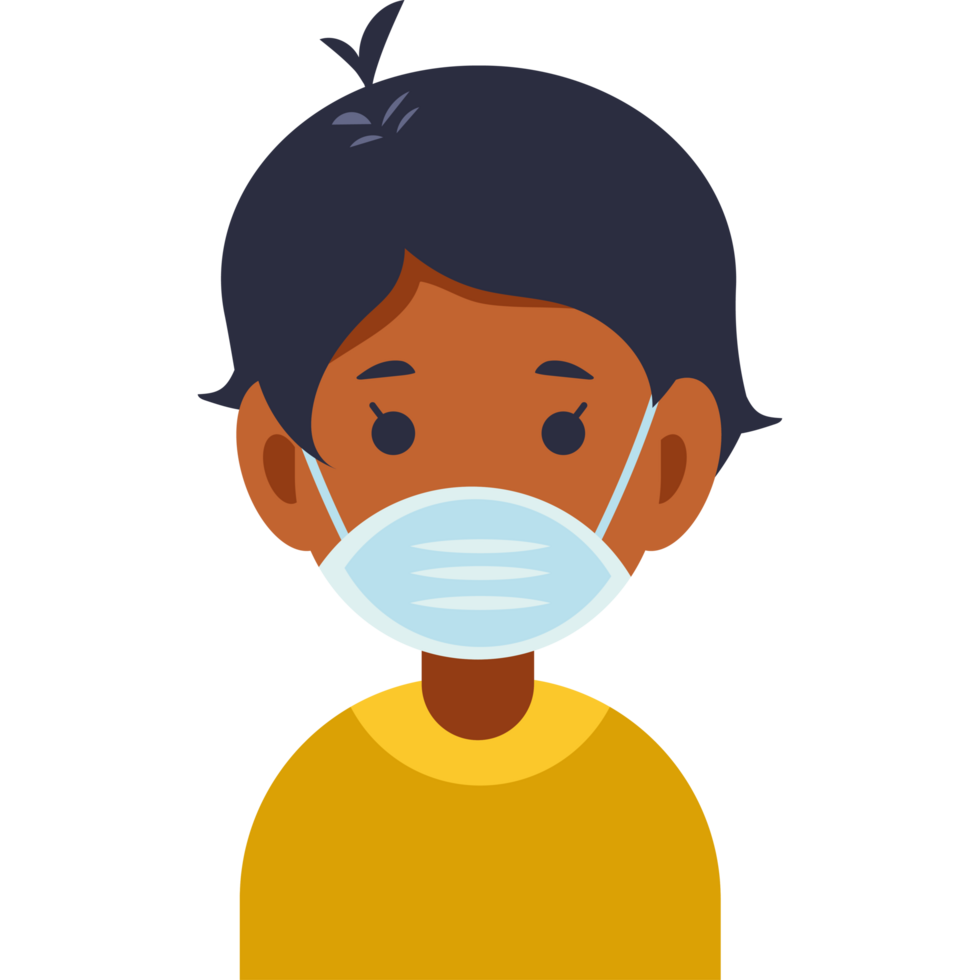 boy with medical mask png