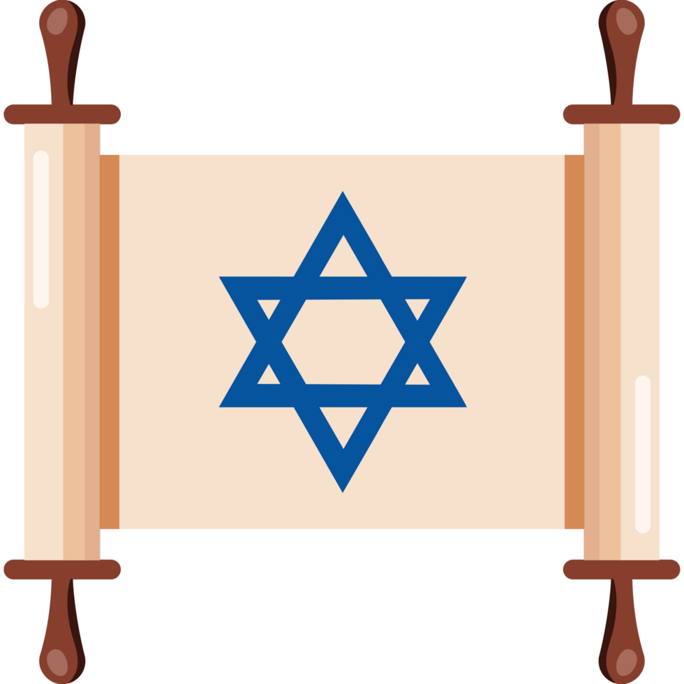 jewish parchment with david star png
