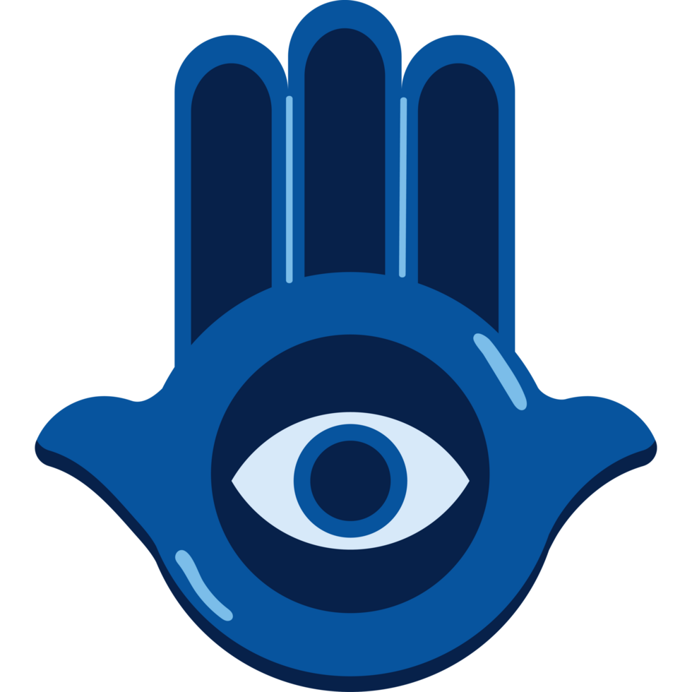 blue hamsa with eye png