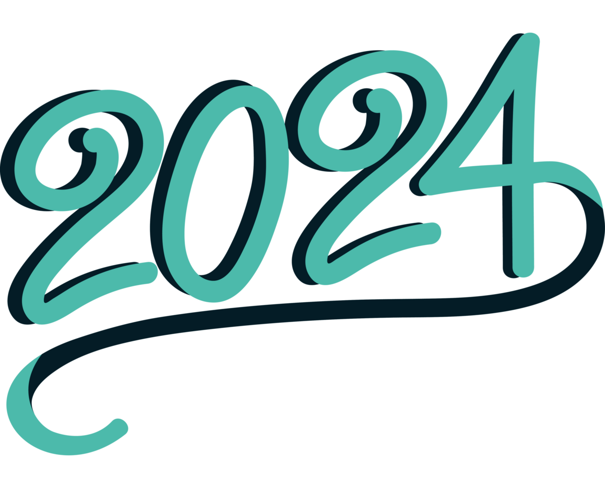 2024 number text illustration png