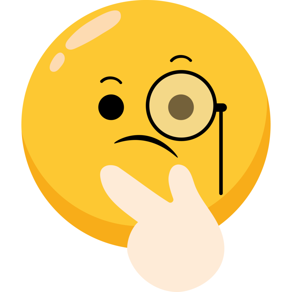 emoticon face thinking png